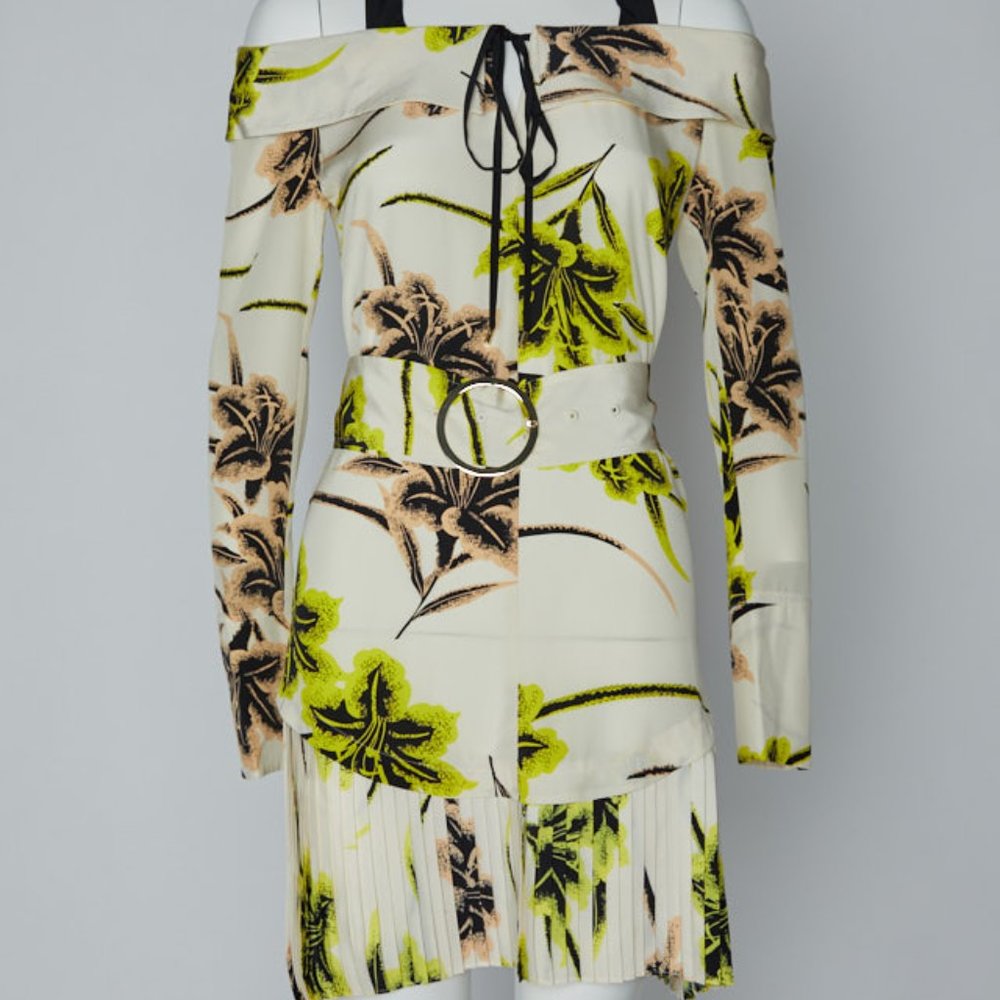 10 Crosby Derek Lam White Pleated Night Out Dress